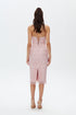 LIGHT PINK BOW TIE DETAILED PENCIL DRESS